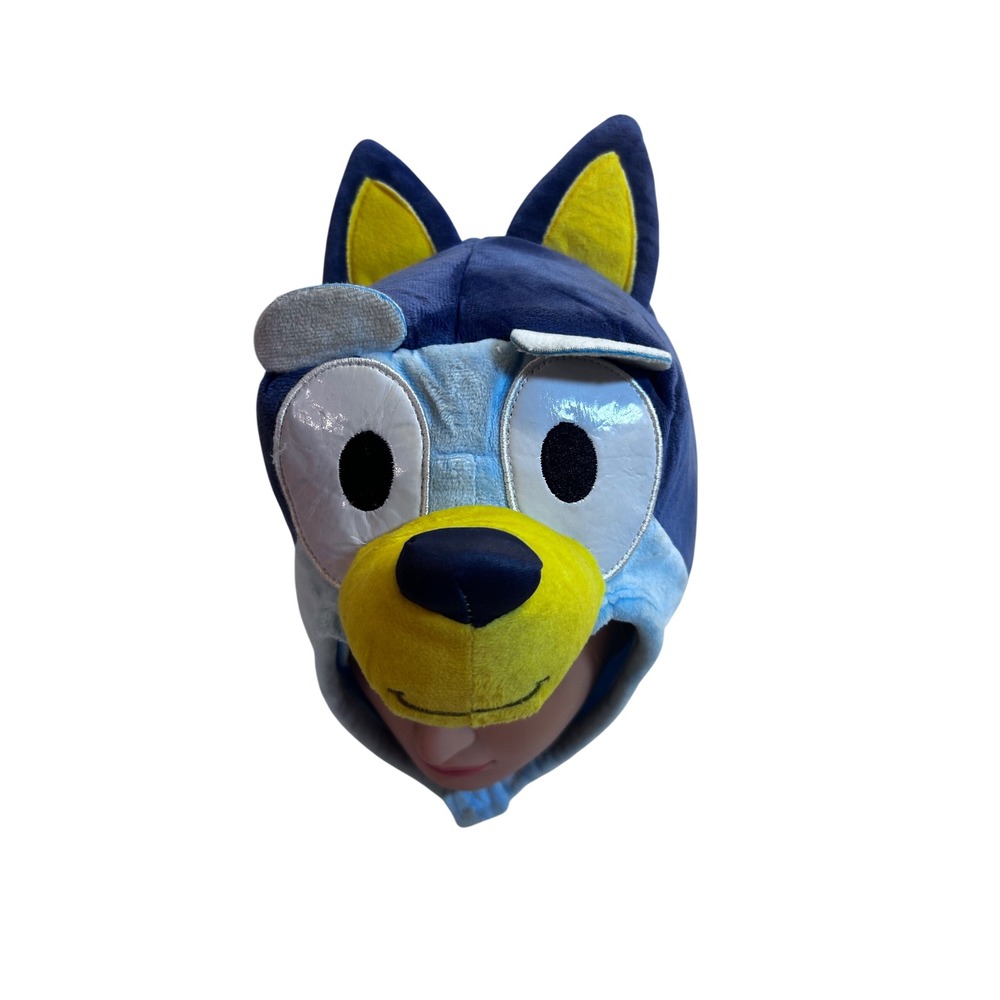 Bluey Plush Character Trapper Hat 2T Blue Toddler Costume Accessory
